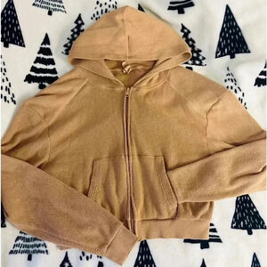 Skims waffle knit cropped jacket size medium